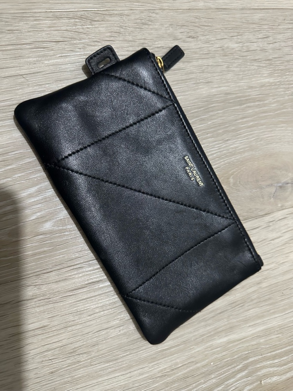 Saint Laurent Black Leather Pouch